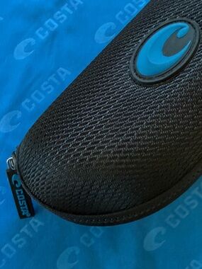 Costa Black Eyewear Case with Blue Logo Accent